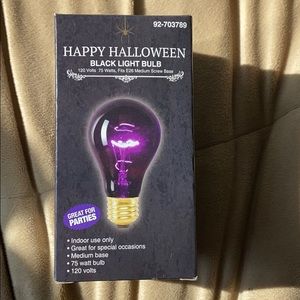 Happy Halloween black light bulb